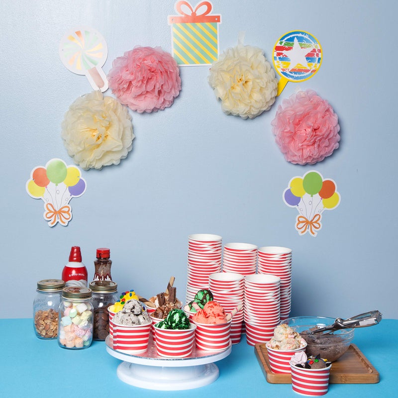 TYPTOP Ice Cream Cups - 100 Pack Ice Cream Sundae Cups, Frozen Yogurt Dessert Cups - Image 5